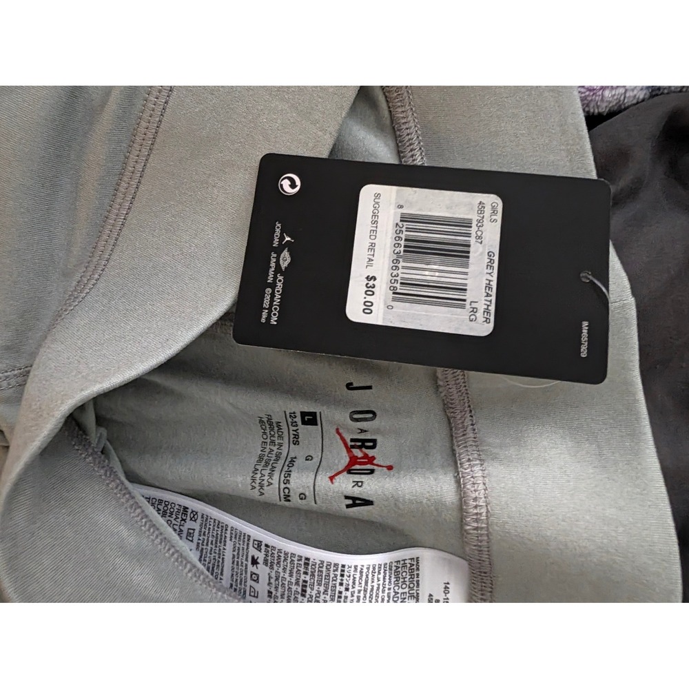 Jordan Girls Essentials Leggings Grey Heather Jumpman 45B793-C87 Large L NWT - Picture 4 of 4